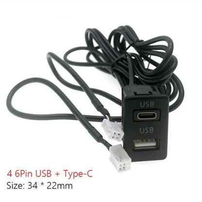 USB + Type-C Port Panel Interface Extension Cable Adapter (145cm)