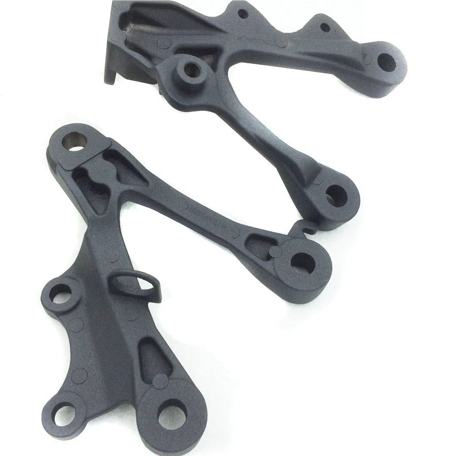 Foot Peg Brackets for Kawasaki ZX6R (2009–2011) - Silver