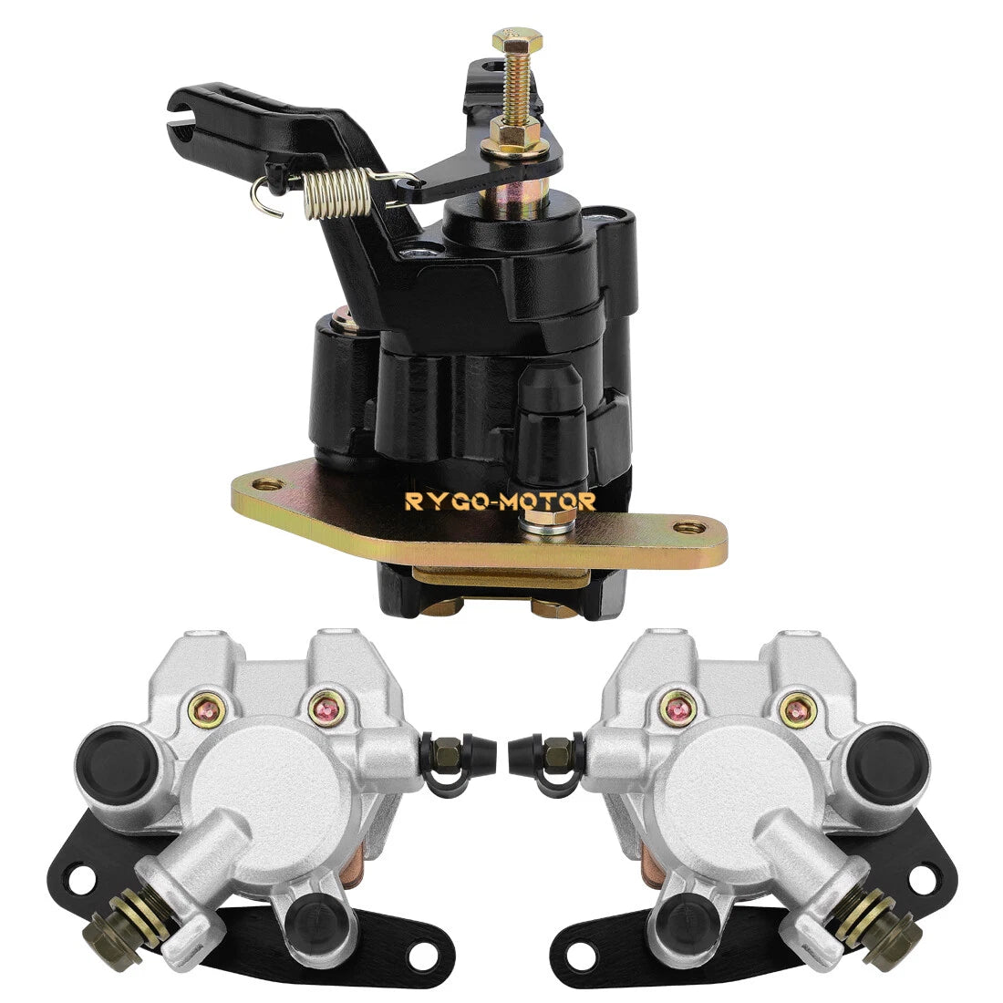 Front & Rear Brake Calipers w/Pads for Yamaha YFZ350 Banshee 350 (1990–2001)