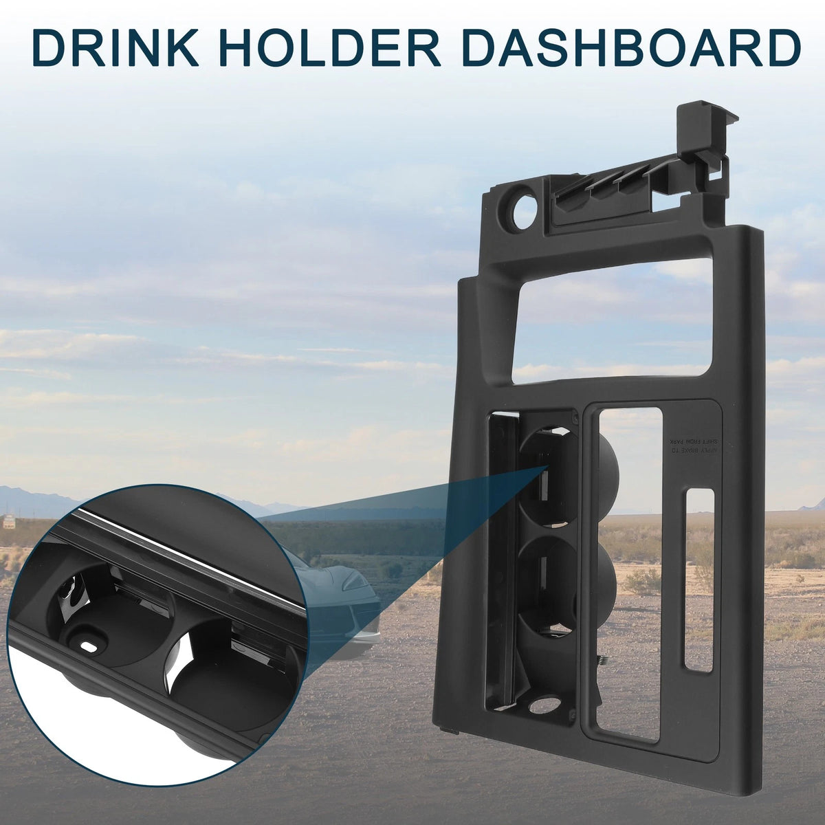 Cup Holder for Chevrolet Corvette Drink Holder Practical Black (1997–2019)