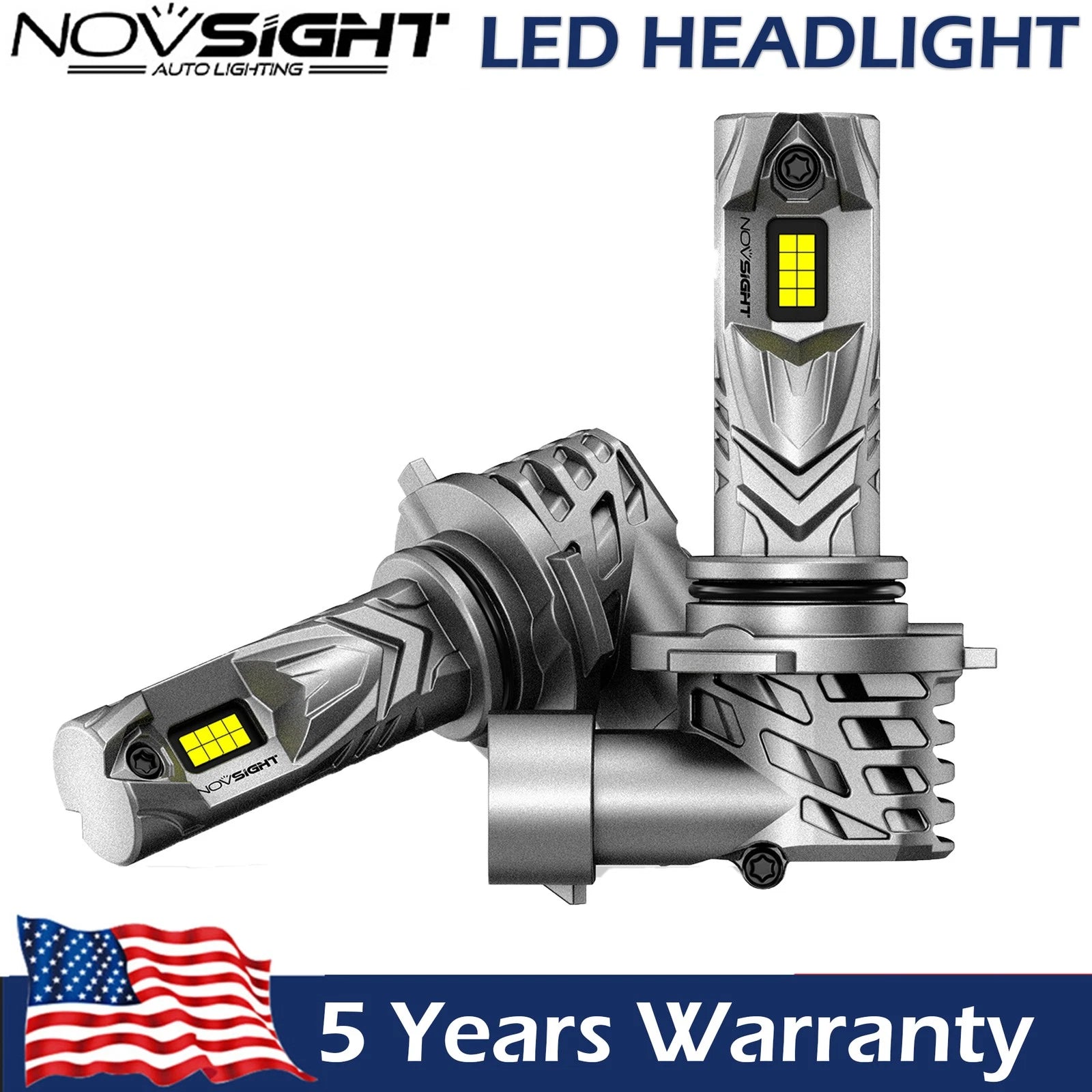 2X HB3 9005 LED Headlight Bulbs for