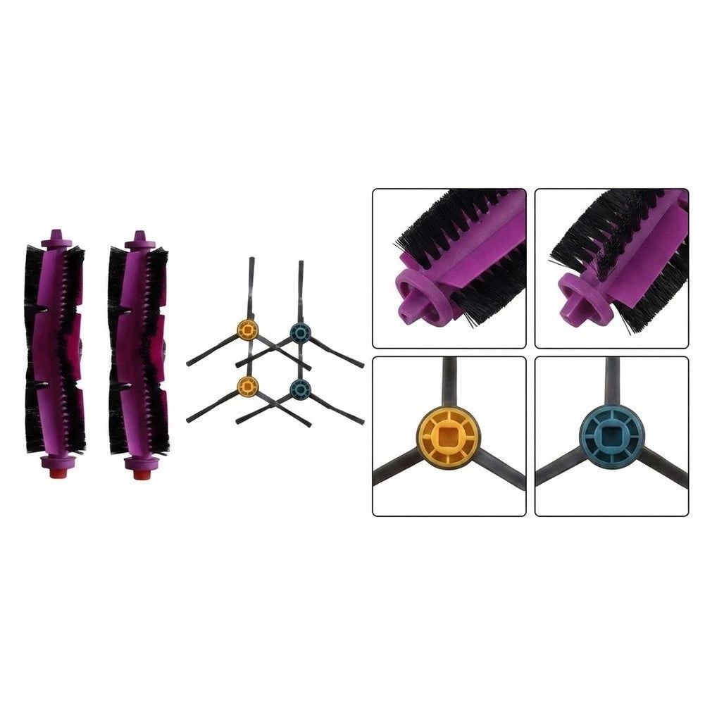 Set of 4 Vacuum Brushes for Home Daily Cleaning Robot