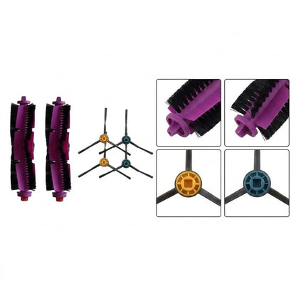 Set of 4 Vacuum Brushes for Home Daily Cleaning Robot