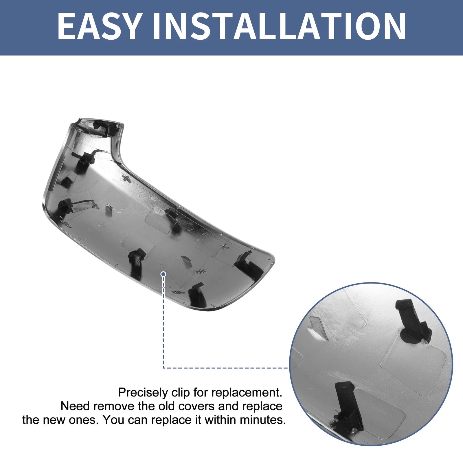 Chrome Mirror Cover Cap for Citroen C3 Picasso (2009–2018)