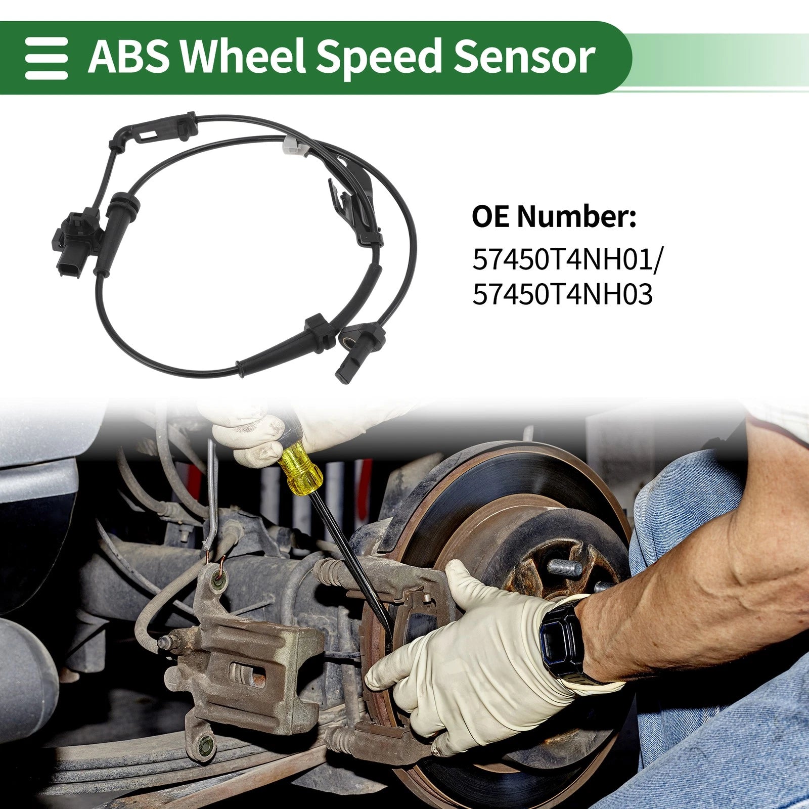 ABS Wheel Speed Sensor Front Right Replacement for Honda Jade (2015–2020)