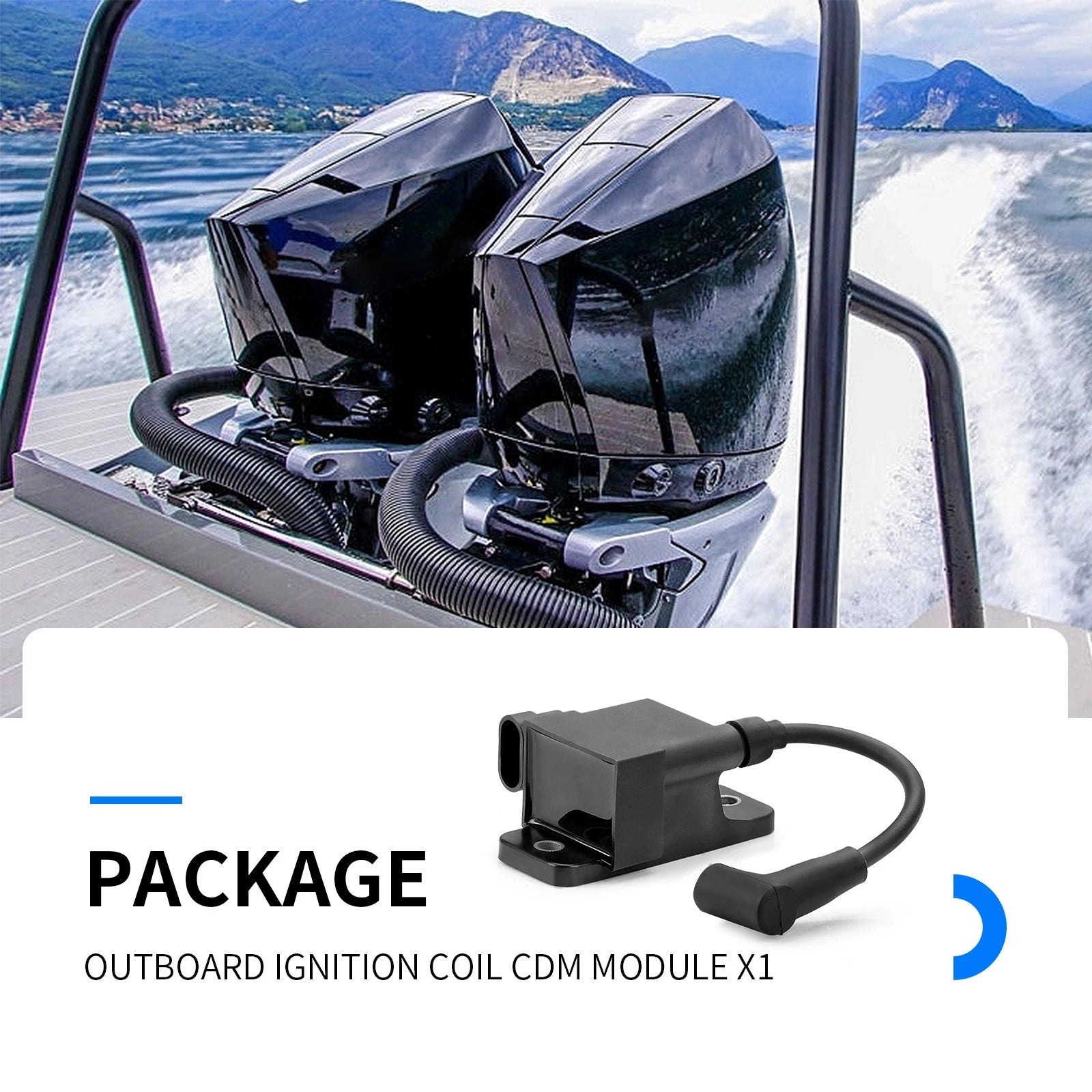 CDM Ignition Coil 4 Pin for Mercury Outboard 30-300HP (827509A10, 114-7509)