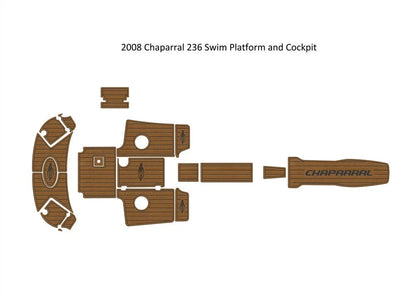 EVA Foam Teak Flooring Pad Mat for Chaparral 236 SSI (2008)