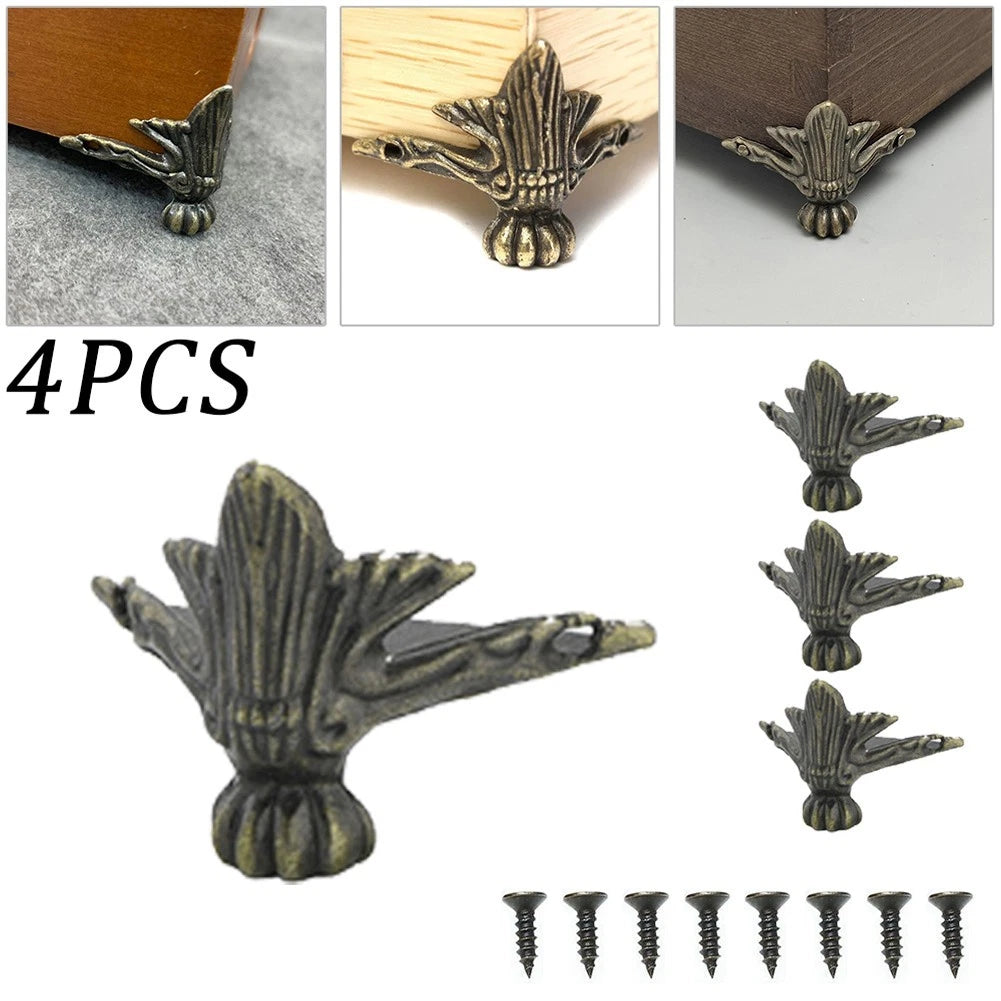 Decorative Brass Corner Protector Feet for Wood Box