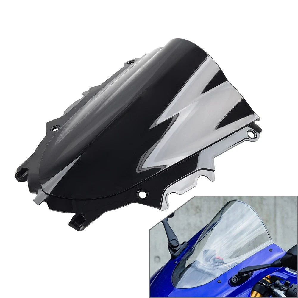 Black Windscreen Windshield Wind Deflector For Yamaha YZF-R3 YZF-R25 2019-2024