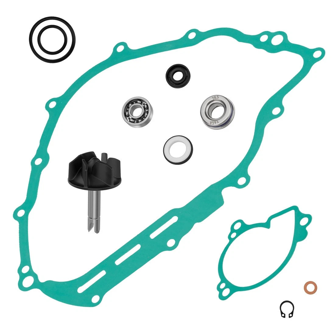 Water Pump Impeller Rebuild Kit for Yamaha Rhino Kodiak Viking Grizzly (2004–2021)