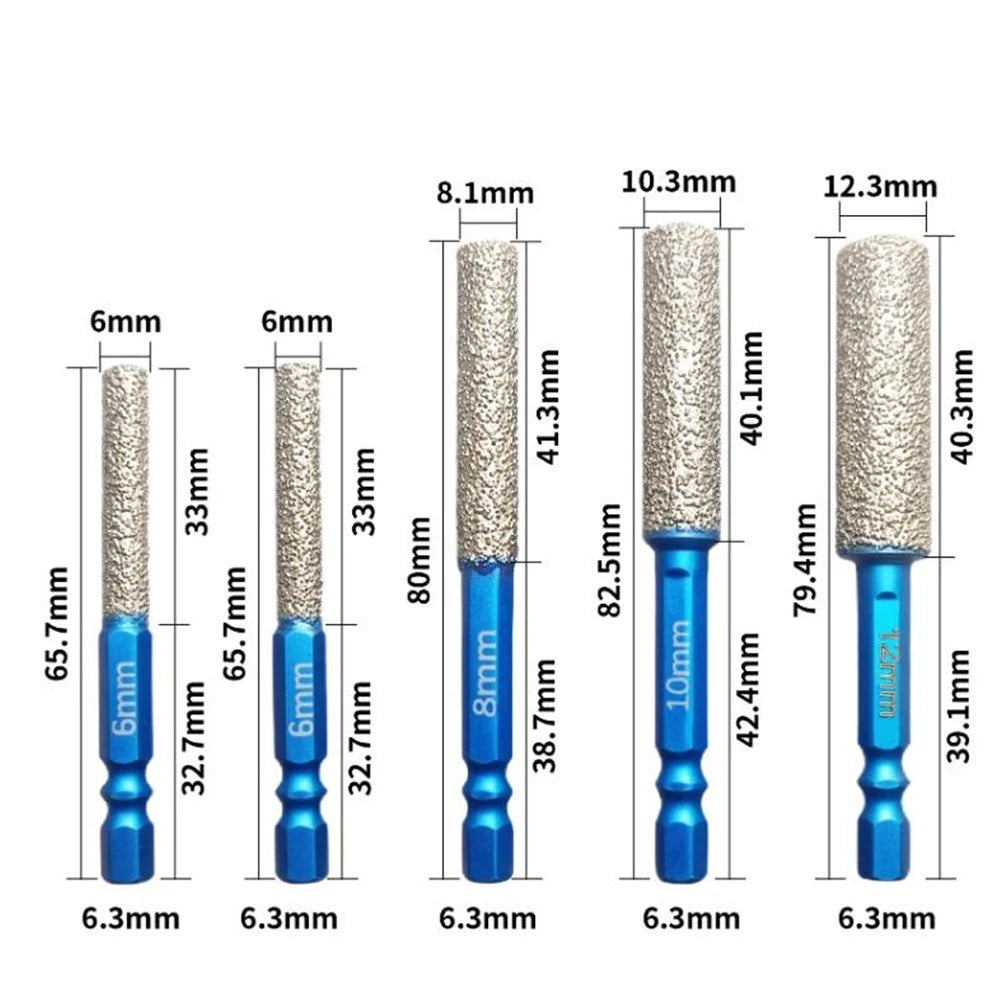 5X Diamond Grinding Head Hex Shank for Rotary Tools
