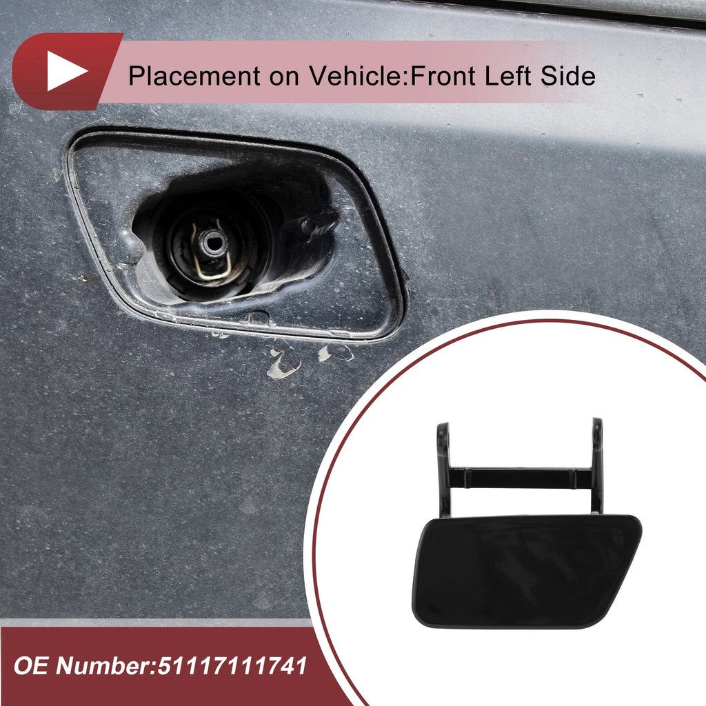Headlight Washer Nozzle Cover Cap Replacement for BMW 525i (2004–2005)