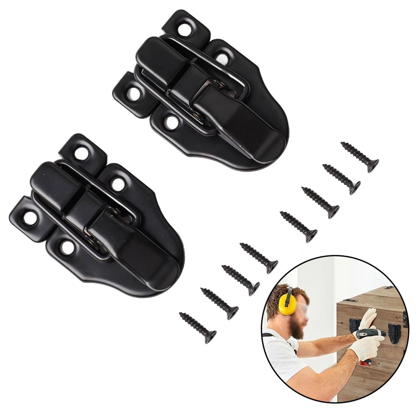 2 Pack Duckbill Latches for Tool Boxes (Sturdy Iron)
