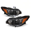 Headlight Assembly Set for Subaru WRX (2015–2021) Left+Right Halogen Black