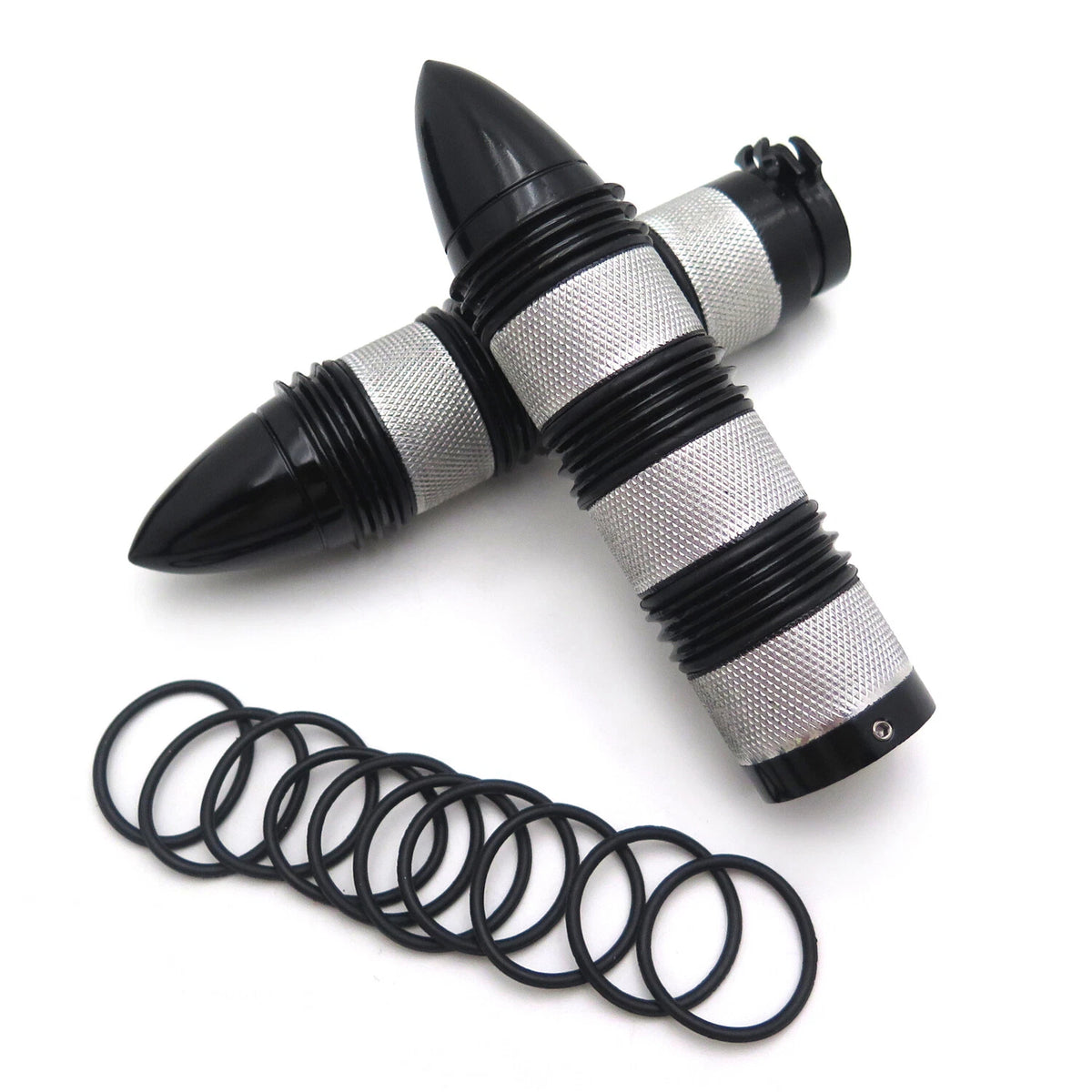 Bullet Style 25mm Hand Grips for Harley Dyna Glide FXDWG FXWG (Chrome)