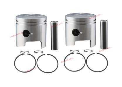 2X Piston Kit for Suzuki 9.9, 15 HP Motor (12110-93130 0.50) with Piston Ring 2mm