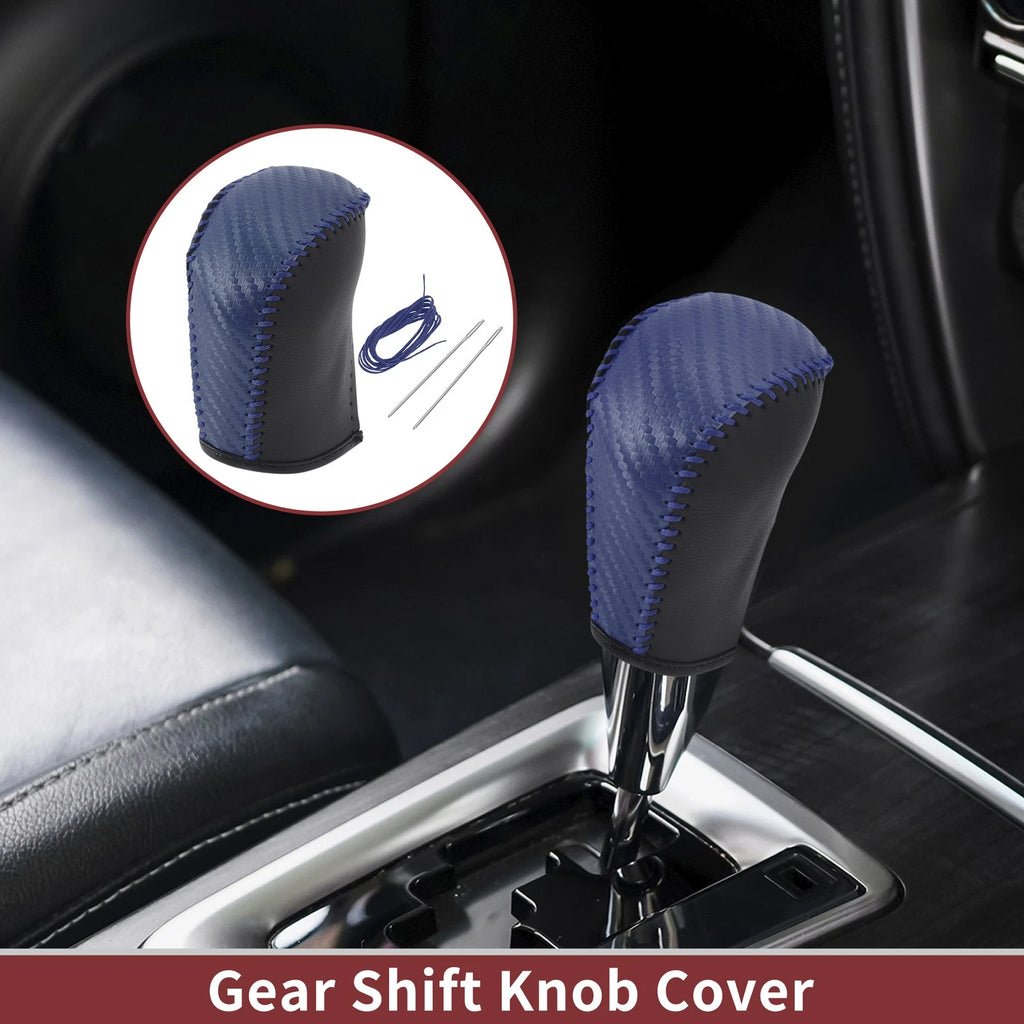 Gear Shift Knob Cover Replacement for Subaru Forester (2006–2012) Blue Faux Leather
