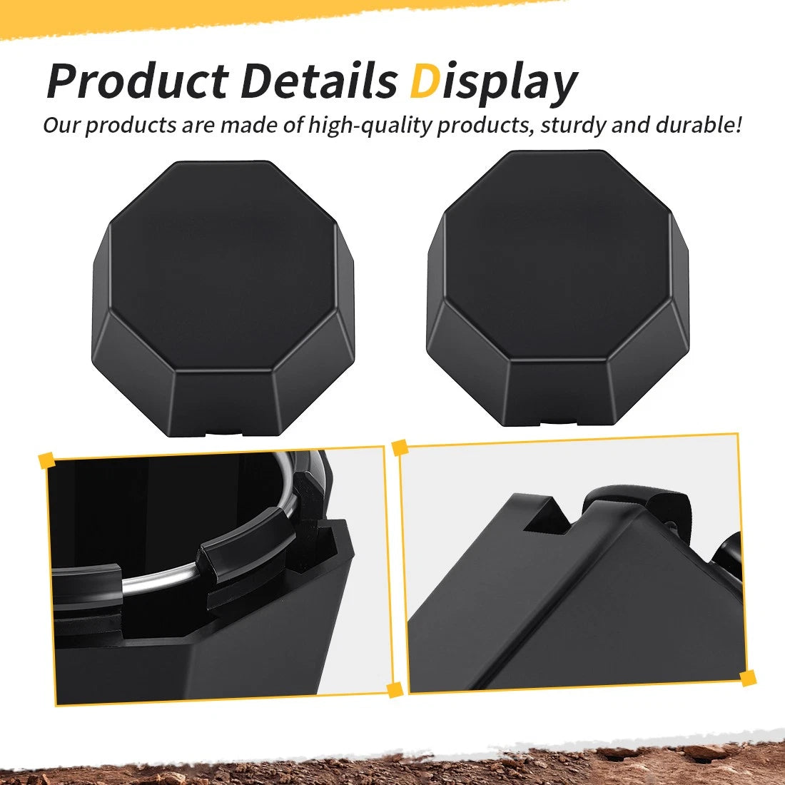 2Pcs Black Center Wheel Hub Caps for Polaris Sportsman 570 SP X2 (2015–2025)