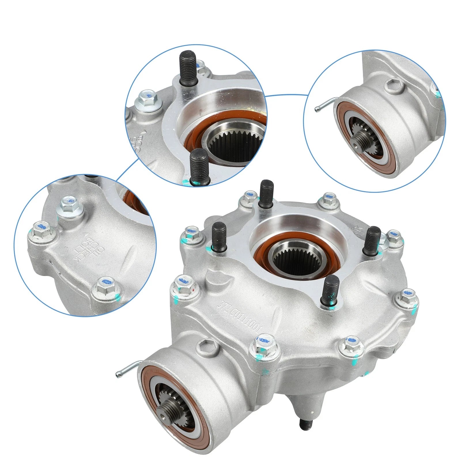 Rear Differential Assembly Replacement Fit for Honda Rancher 420 Silver Tone (2007–2013)