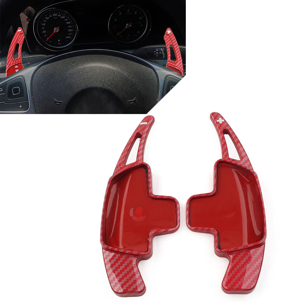 2x Steering Wheel Shift Paddle Shifter Extension Fit Benz A B C E S G Class Red