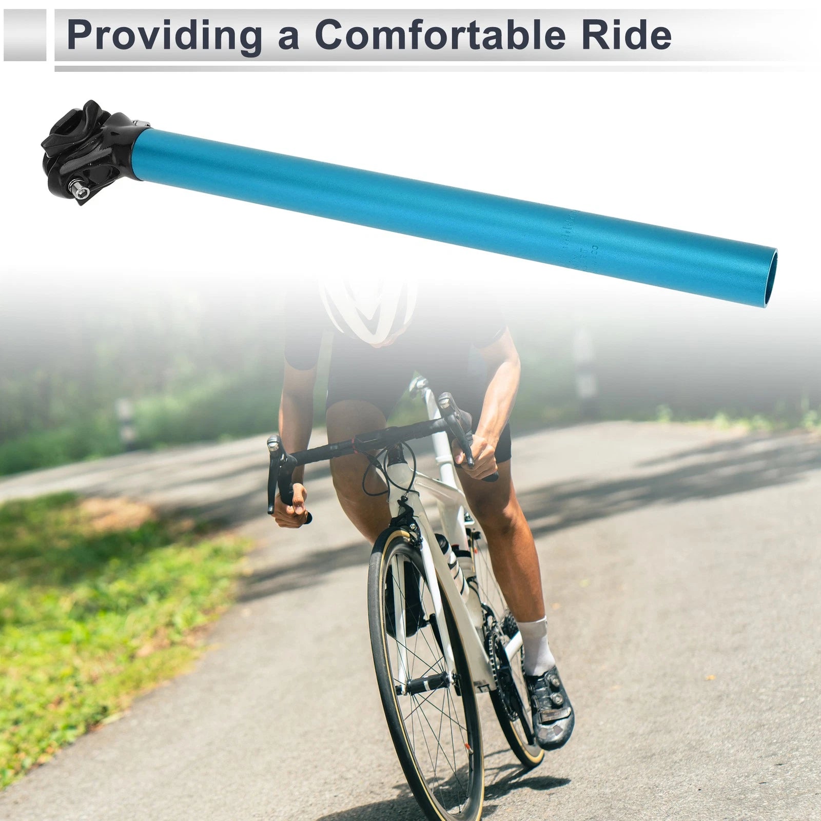 Seat Post 30.4x400mm Adjustable Angle Replacement for Bike (2000–2000)