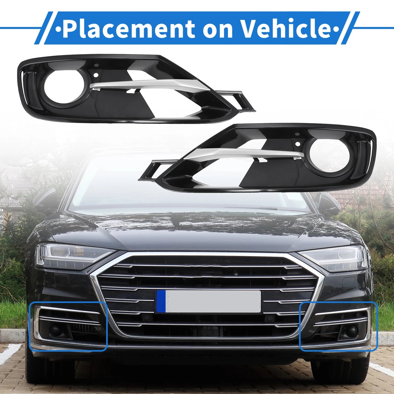 Fog Light Grill Front Set Left Right for BMW 3 Series (2006–2011)