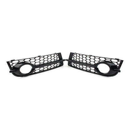 Glossy Black Honeycomb Front Bumper Fog Light Grille Cover for Audi TT 8J (2006–2014)