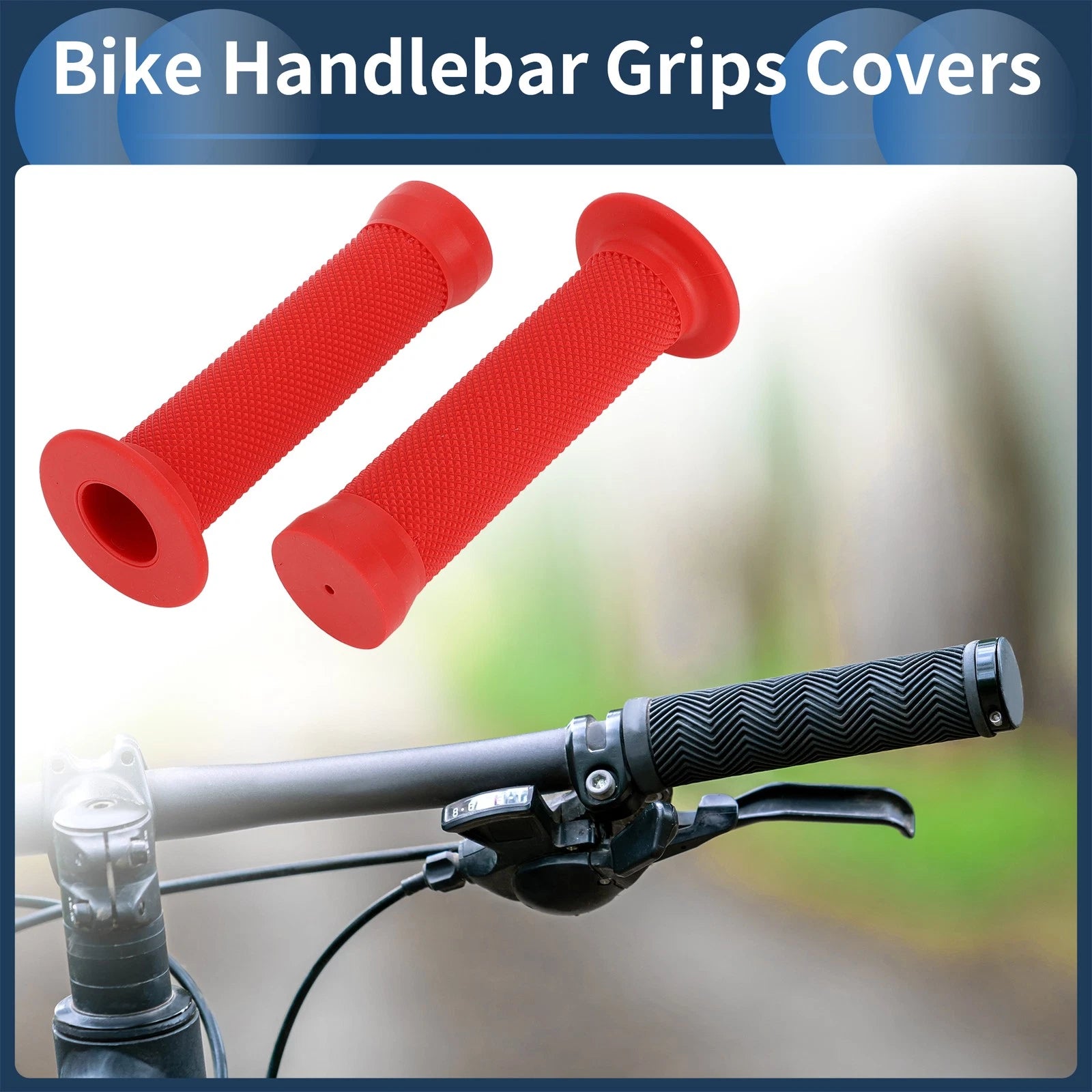 Handlebar Grips Cover 130mm Rubber End Protector for Bike 1 Pair (Universal)