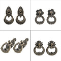 Set of 5 Door Drop Ring Pull Handles for Cabinet Drawer Hardware