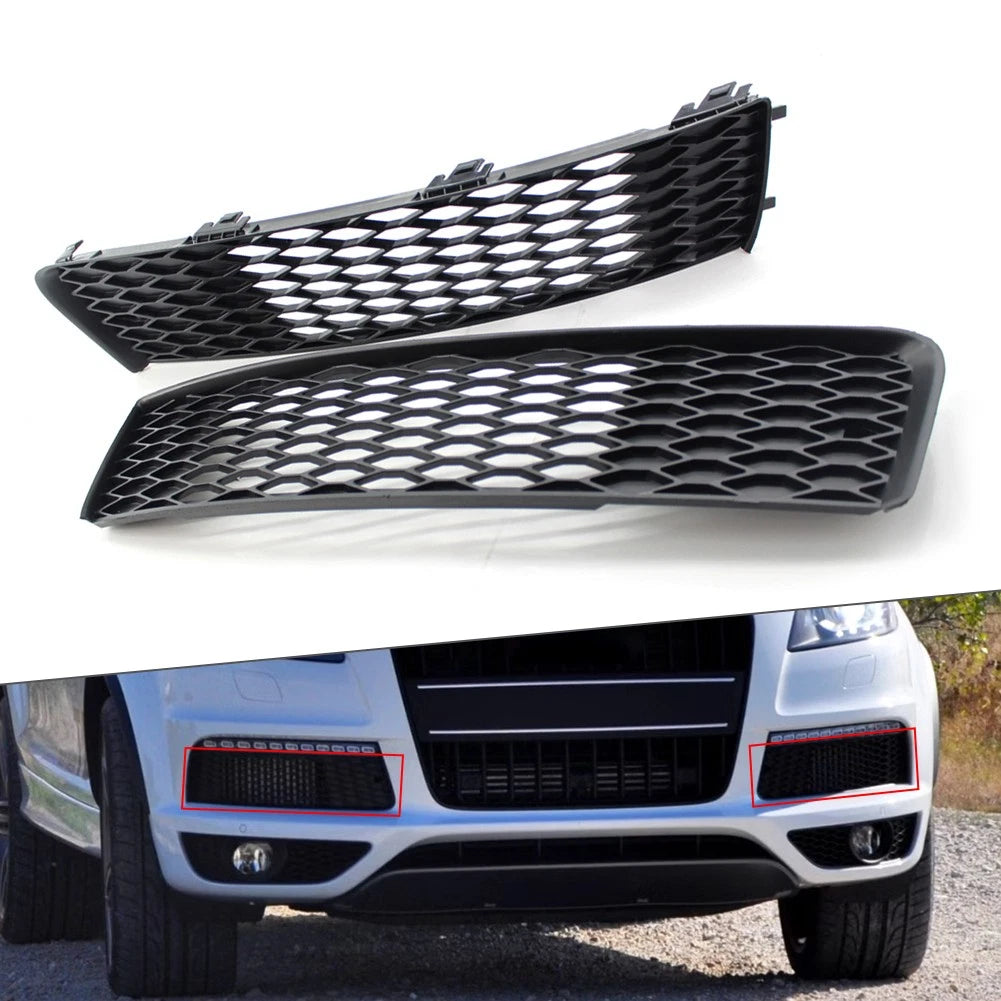 Set of 2 Front Bumper Lower Outer Grille Inserts for Audi Q7 (2010–2015)