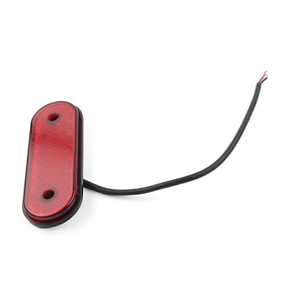 LED Oval Side Marker Indicator Light for Trailer Truck Lorry Van (Red)