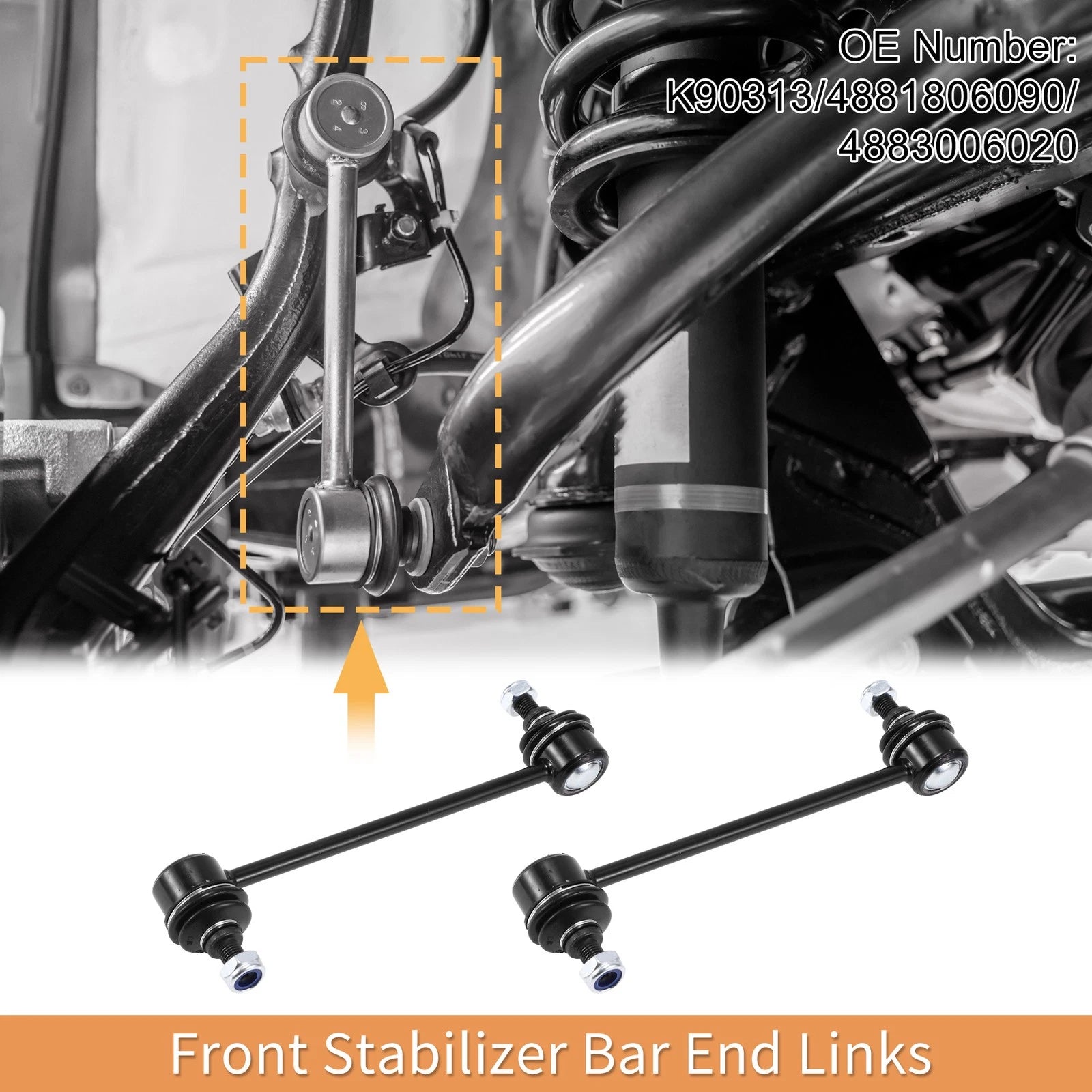 Rear Stabilizer Sway Bar Link Set with Bushing for Toyota Camry (2007–2011)
