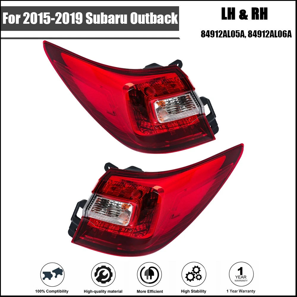Tail Lights Assembly for Subaru Outback (2015–2019) Pair Right + Left Halogen