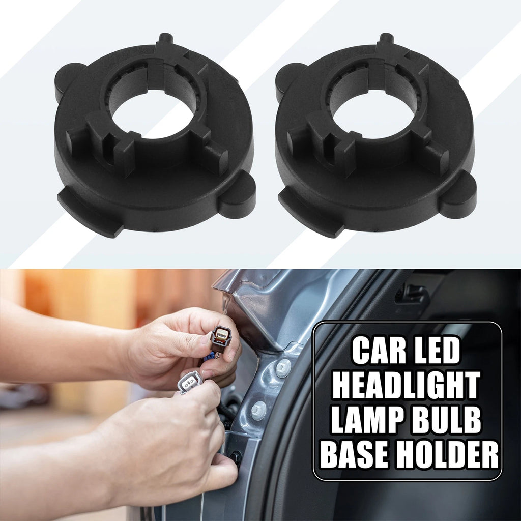 H7 LED Headlight Bulb Base Holder Pair for Hyundai Azera (2006–2011)