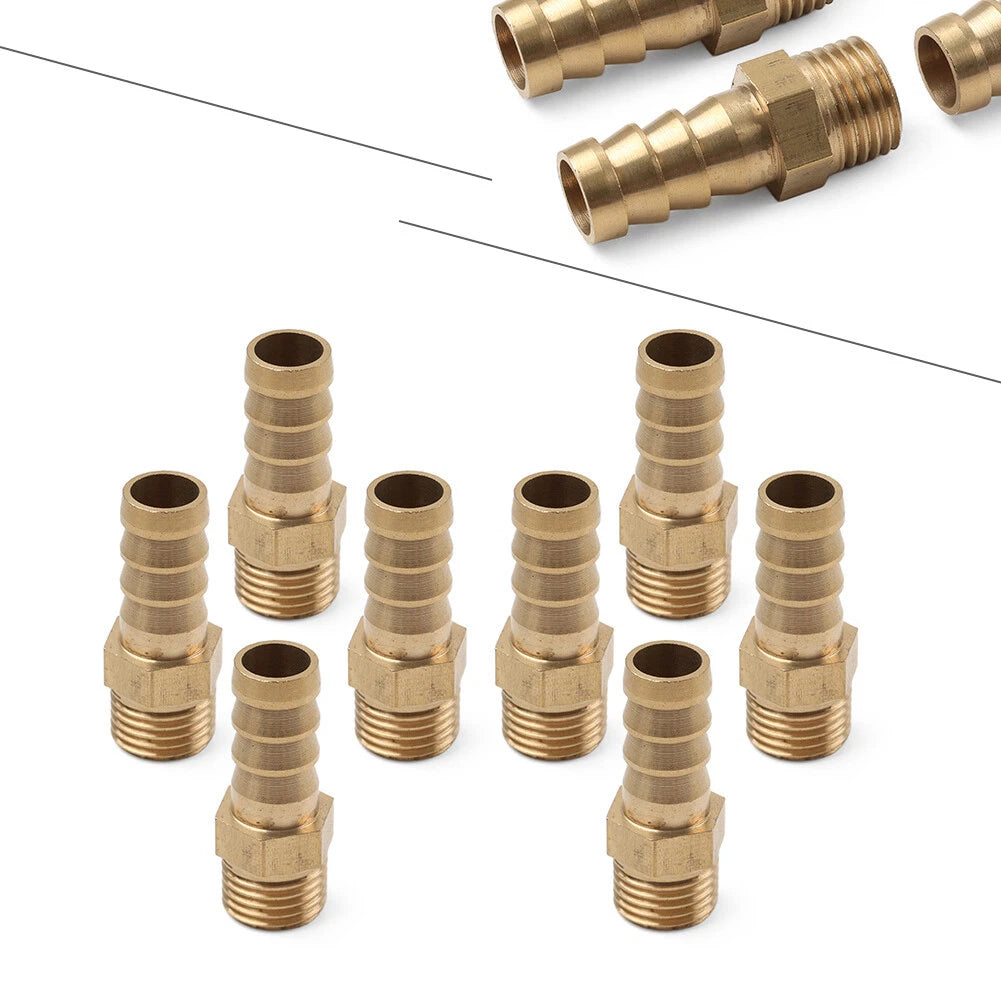 8pcs G1/4 Male Thread Brass Barb Hose Fittings Connectors for