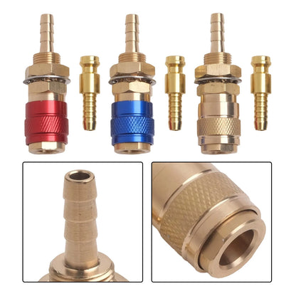 2X High Performance Brass Quick Connectors for 6mm Tubes
