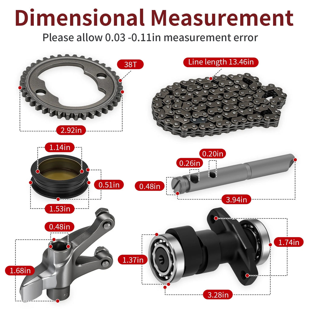 Camshaft Rocker Arm Kit for Honda FourTrax 250 TRX250X (1987–1988, 1991–1992)