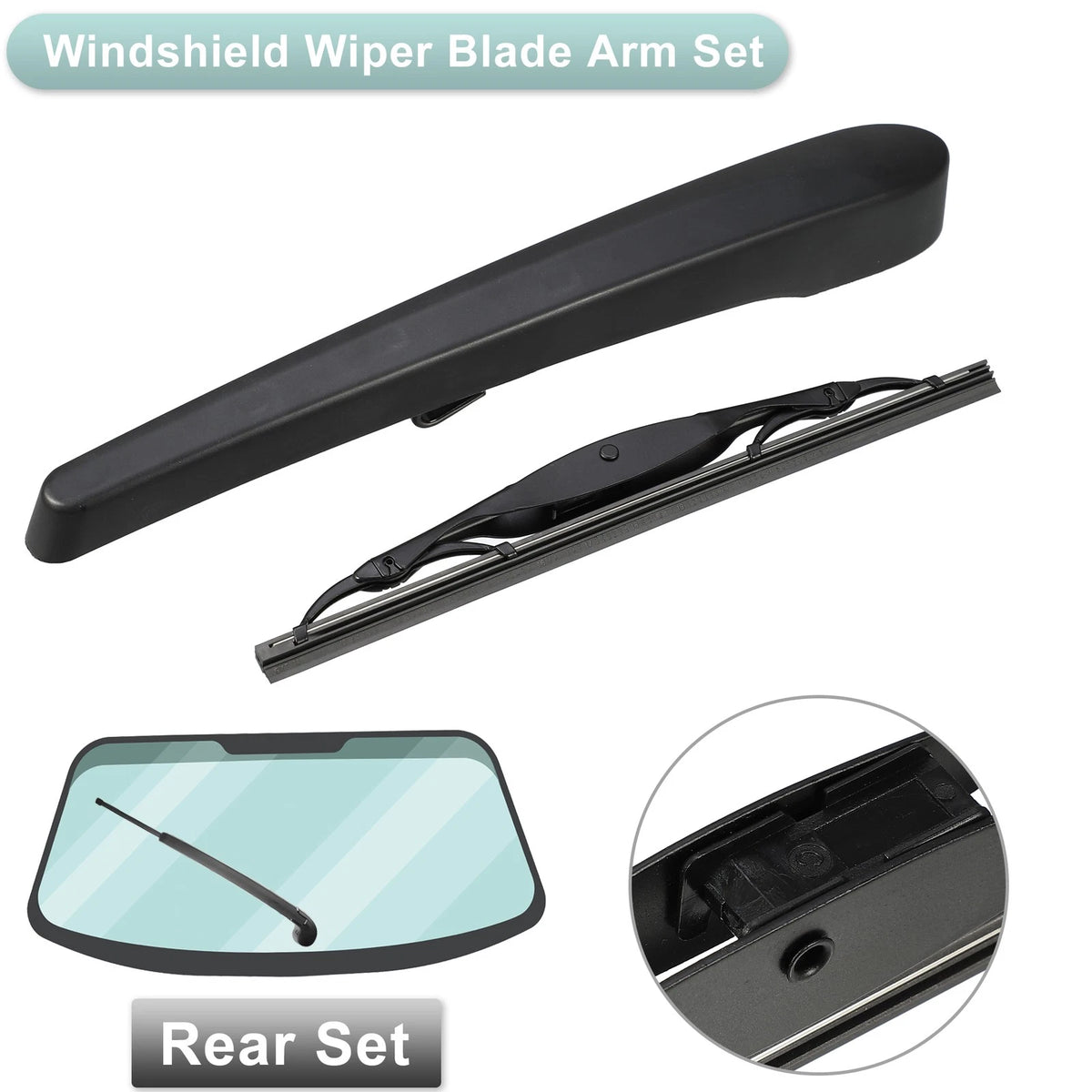Rear Back Windshield Wiper Blade Arm Set for Buick Encore (2013–2018)