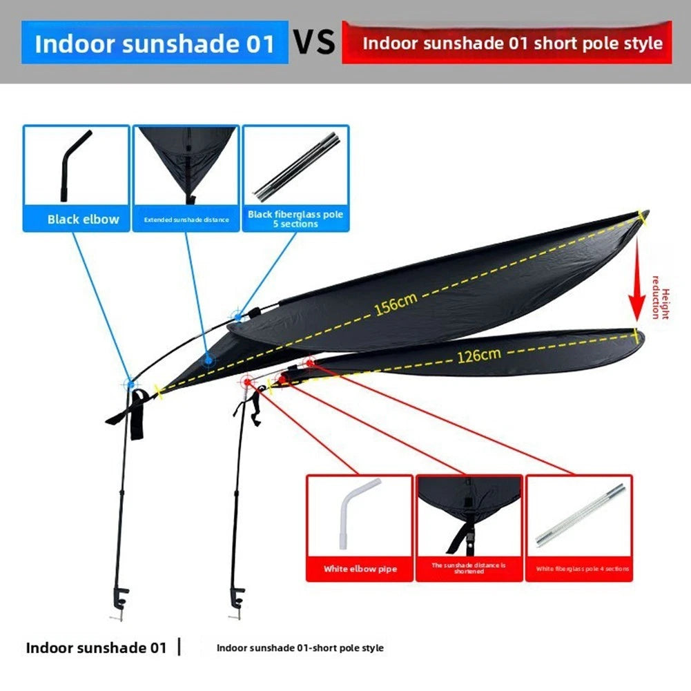 Foldable Desk Sun Shade for Office Use (Adjustable Height 56.5-92.5cm)