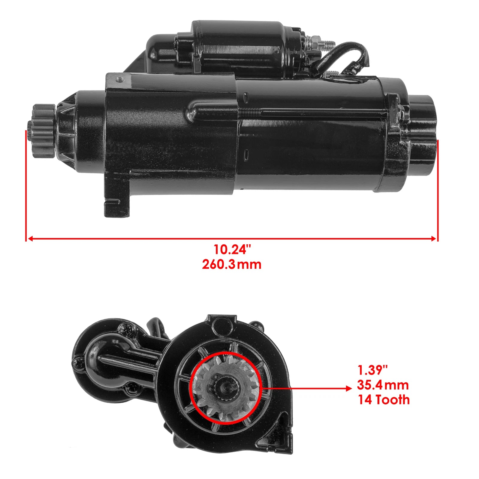 Starter for Mercury 250 Optimax Verado EFI (250Hp, 250Cxl, 250Cxxl, 250Xl, 250Xxl)