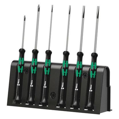 Set of 6 Wera Kraftform MicroSlotted Phillips Screwdrivers 05118152001