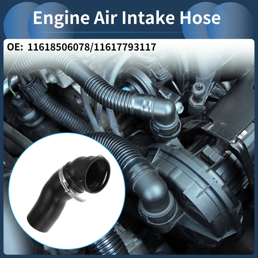Engine Air Intake Hose for BMW 3 Series E90 2005-2011 with Rubber Clamp