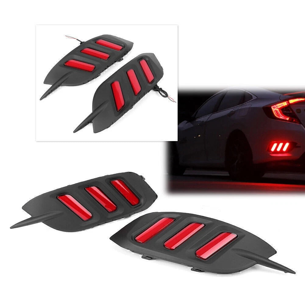 LED Rear Bumper Lamps for Honda Civic (2016–2018)