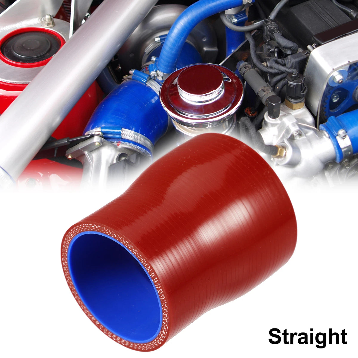 Silicone Hose Coupler for Car (50-60mm 2"-2.4" ID) Intercooler Tube Red