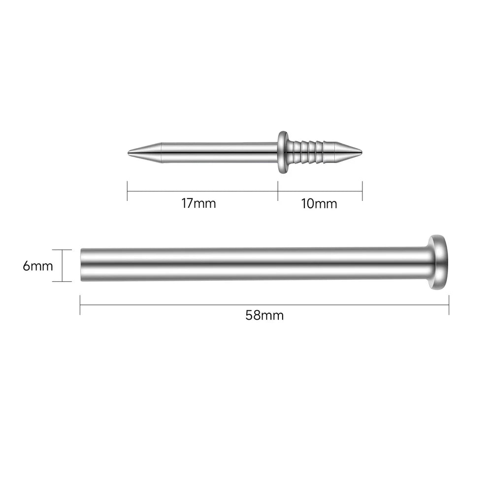 100pcs Galvanized Double Head Skirting Nails for Wood Trim (58mm)