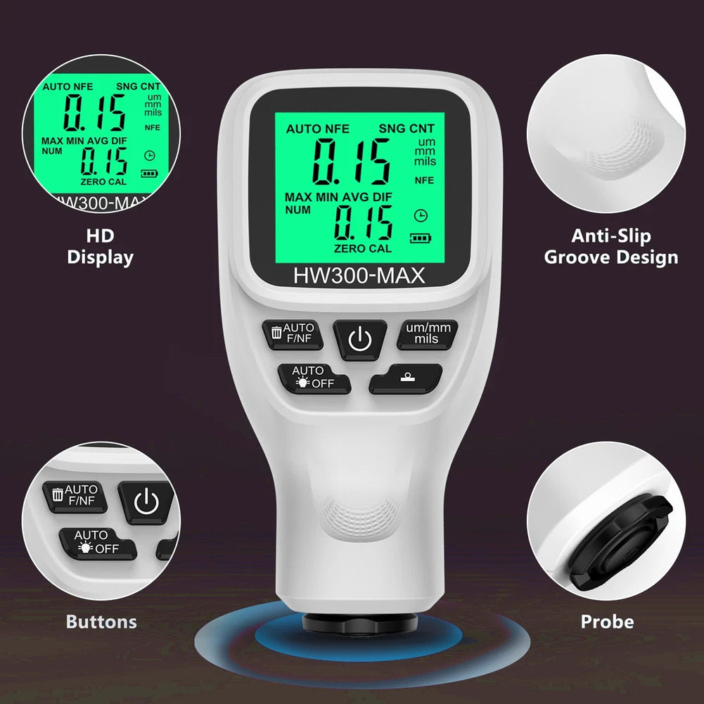 Coating Thickness Meter 0-2000 um for Engineering Applications
