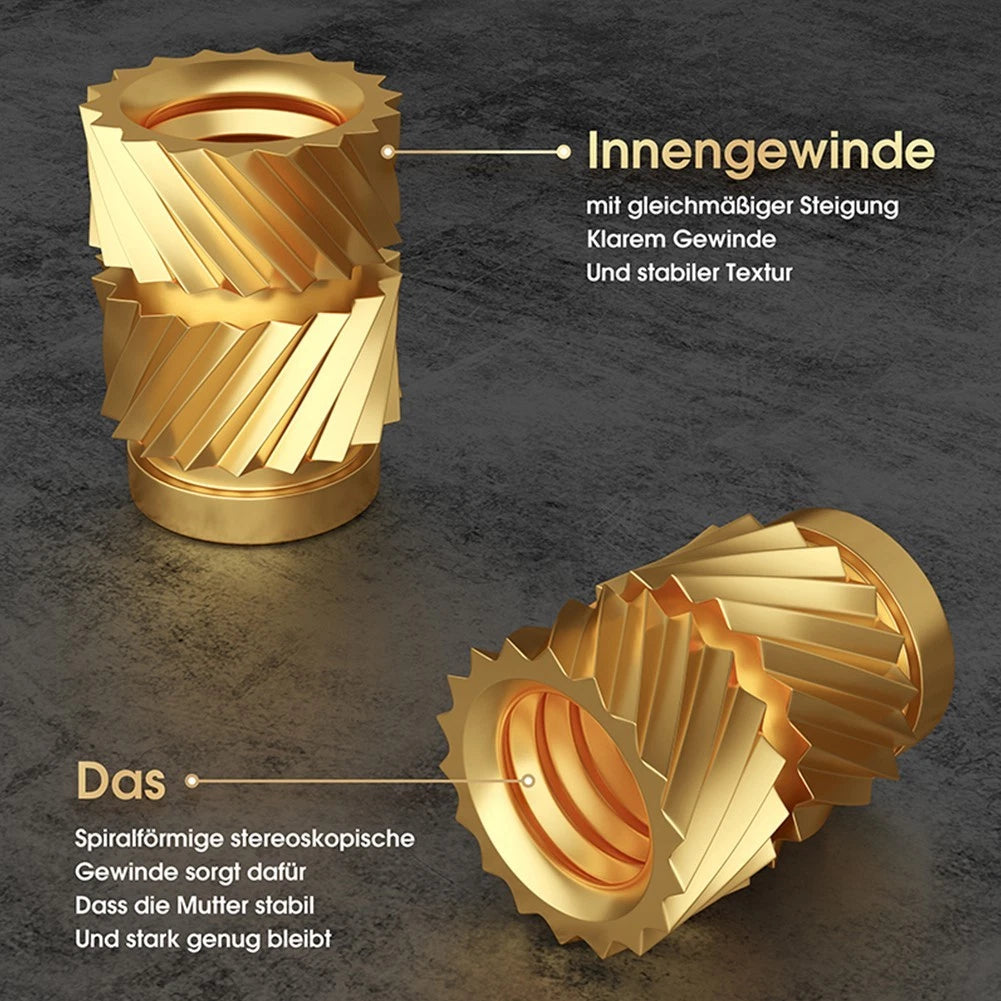 Threaded Insert Copper M2 Nut Parts for Automotive Applications
