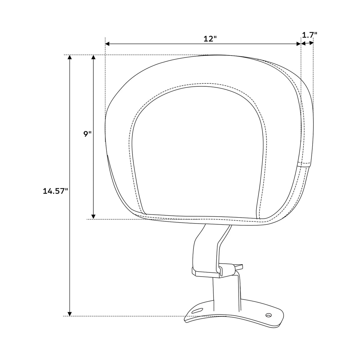 Backrest for Harley Touring Street Electra Glide (2009–2023)