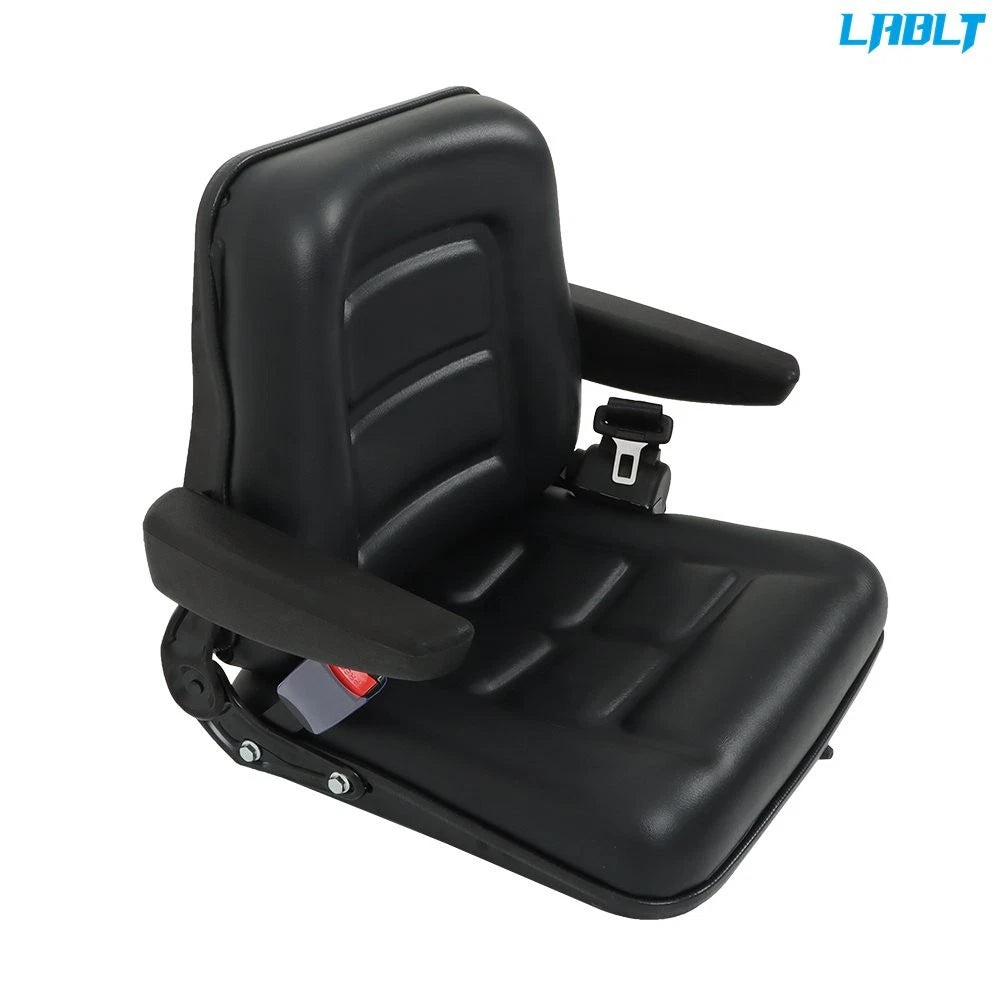 Adjustable Tractor Seat with Seatbelt for Universal Mowers