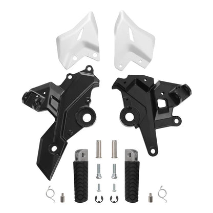 Driver Footrests Footpegs Brackets for Kawasaki Ninja 650 Z650 (2017–2024) Black